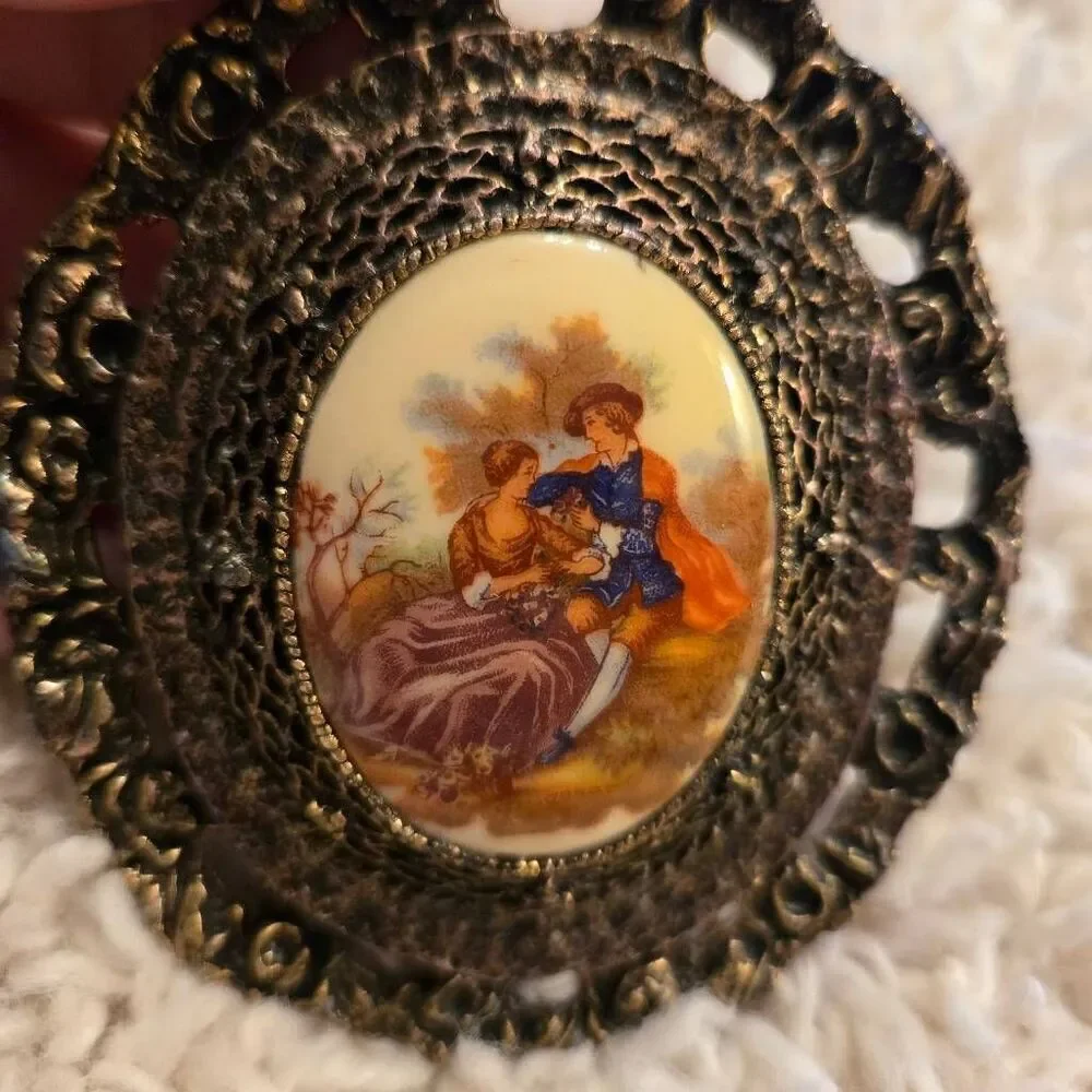 Vintage Fragonard Wall Hanging Courting Couple